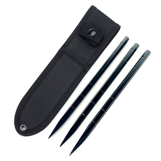 Steel Compact EDC Tool – 3Cr17 Throwing Spikes with 3-Piece Set 59HRC Hardened