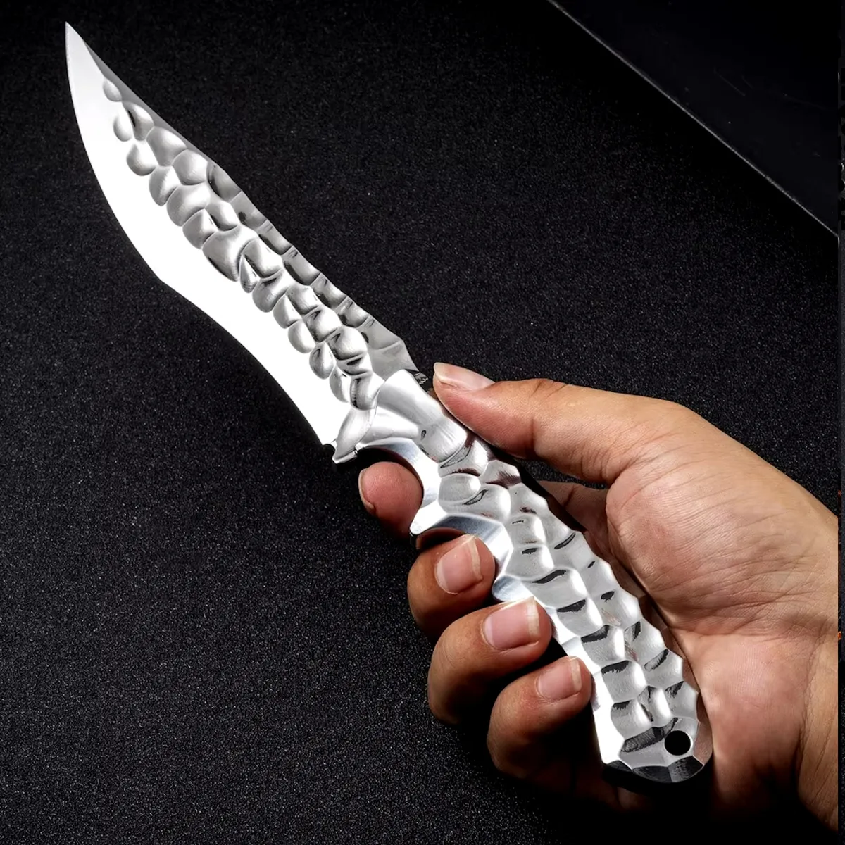 Steel Fixed Blade Knife – Hunting VG10 Leather Sheath Kydex Sheath Outdoor Collector