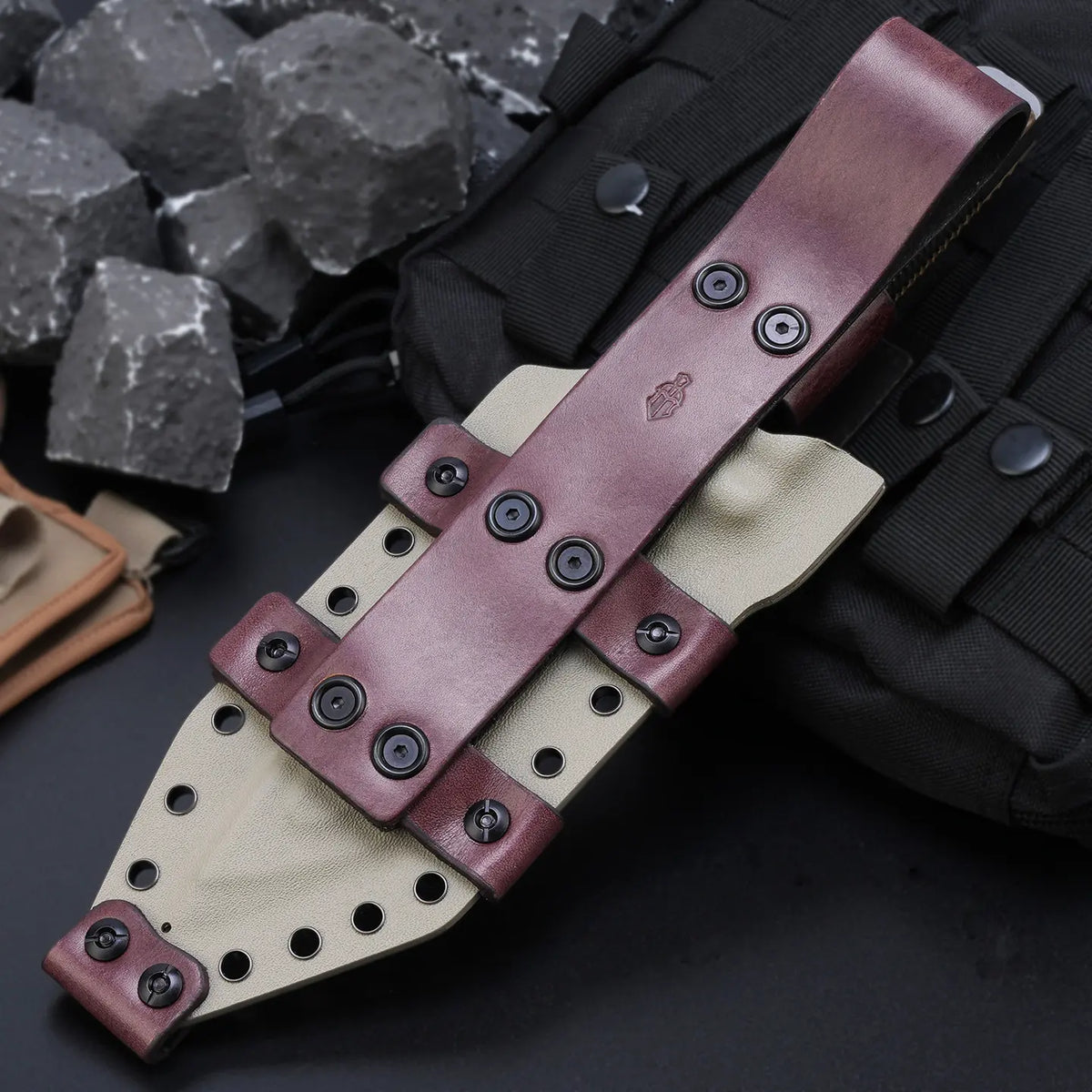 Steel Fixed Blade Knife – Juggernaut Z-WEAR 8mm Overbuilt with Tactical Pry
