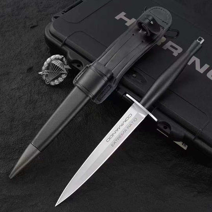 Steel Fixed Blade Knife – Sentry's Edge N690 Tactical with Fiberglass Handle