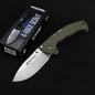 Steel Folding Knife – Cold Pocket Stonewashed Nylon Fiber Handle EDC Camping Tactical