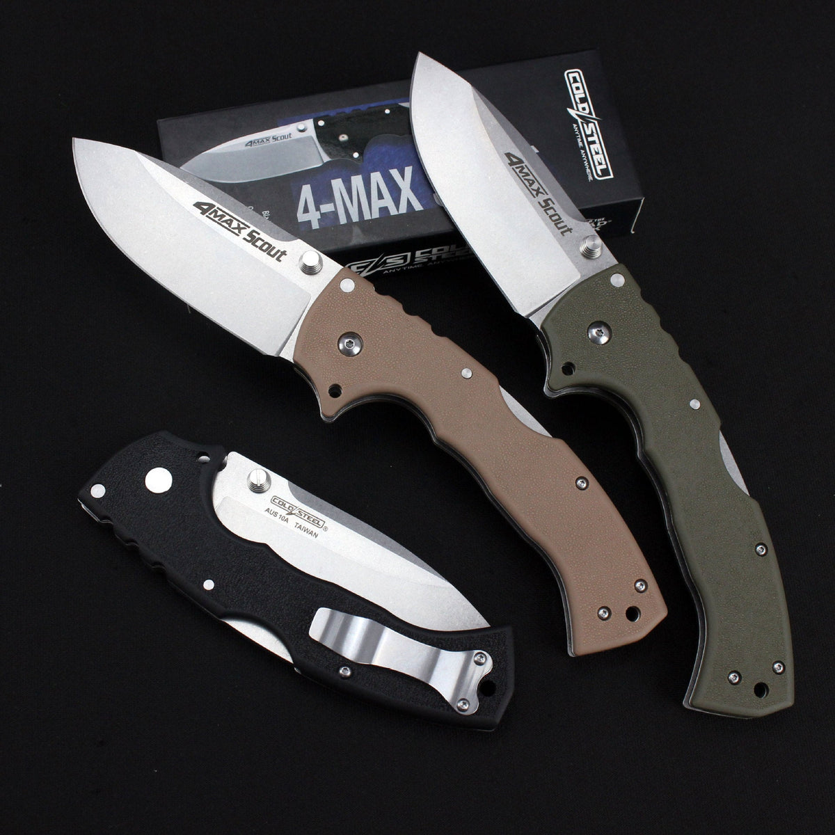 Steel Folding Knife – Cold Pocket Stonewashed Nylon Fiber Handle EDC Camping Tactical