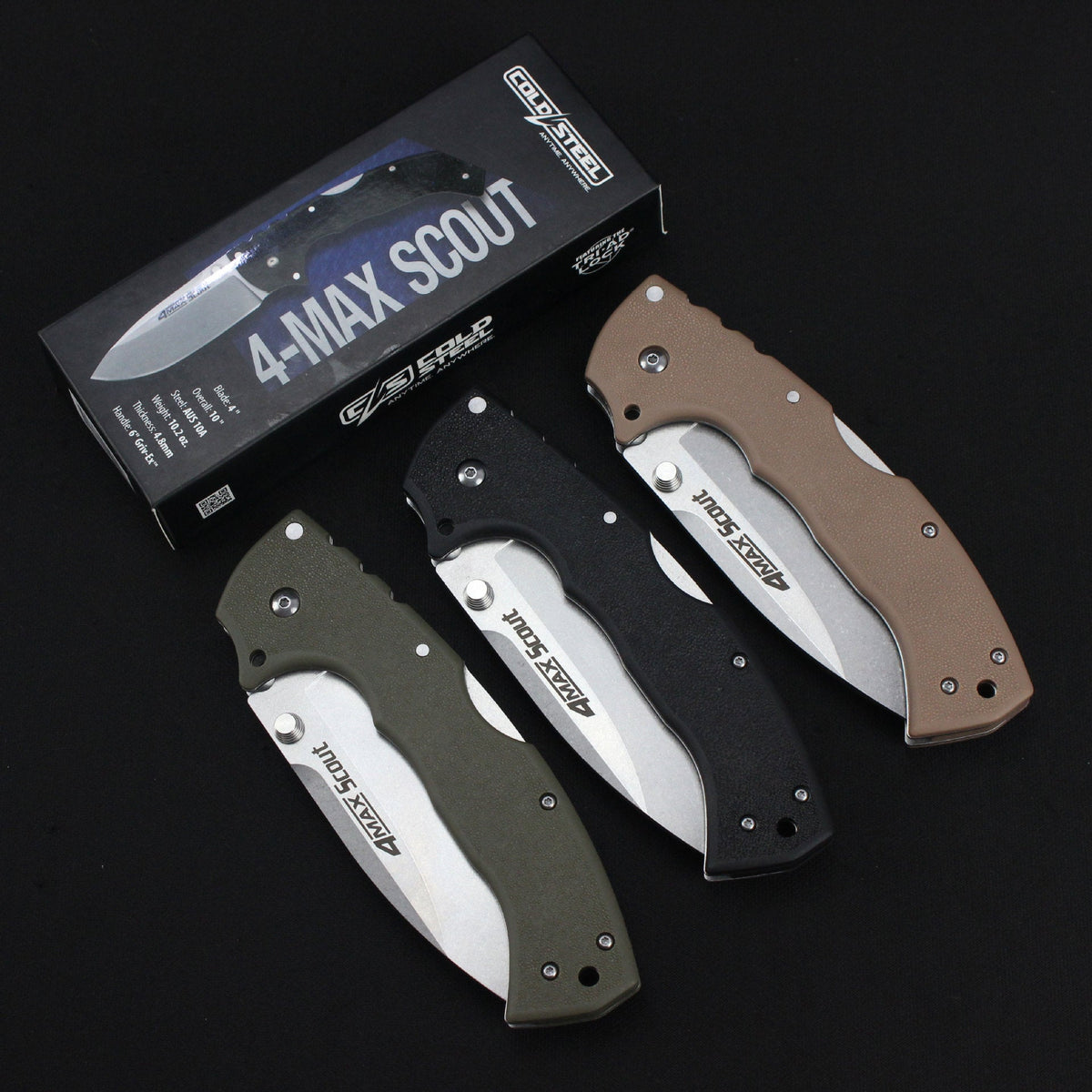 Steel Folding Knife – Cold Pocket Stonewashed Nylon Fiber Handle EDC Camping Tactical