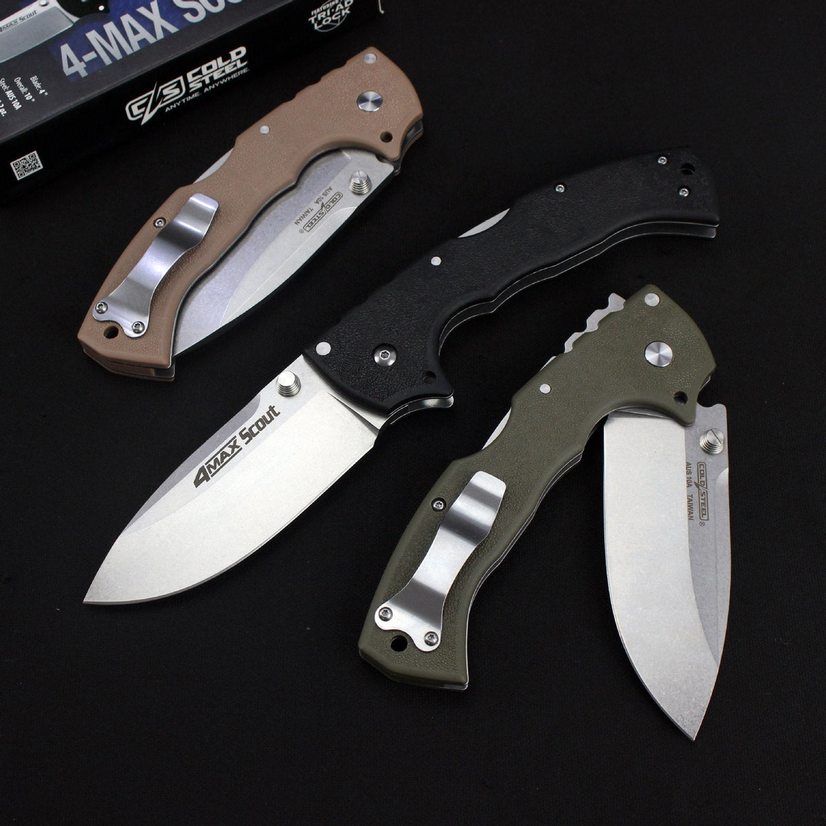 Steel Folding Knife – Cold Pocket Stonewashed Nylon Fiber Handle EDC Camping Tactical