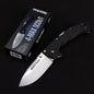 Steel Folding Knife – Cold Pocket Stonewashed Nylon Fiber Handle EDC Camping Tactical