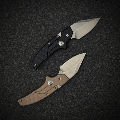 Steel Folding Knife – D2 2-in-1 Transformable Push Dagger EDC Tactical Self Defense