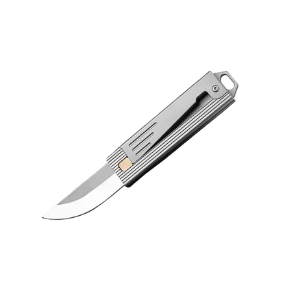 Steel Folding Knife – Tactical D2 Gravity Opening Aluminum Handle EDC Stress Relief