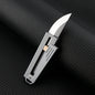 Steel Folding Knife – Tactical D2 Gravity Opening Aluminum Handle EDC Stress Relief
