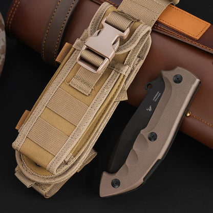 Steel Folding Knife – Tactical N690 Back-Lock Rescue Camping Survival EDC Outdoor