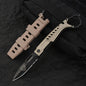 Steel Folding Knife – Tactical N690C Finger Ring Design Black Finish EDC First Responder