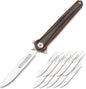 Steel Folding Knife – ViperFold Scalpel with Carbon Blade with G10 Handle + 10 Blades