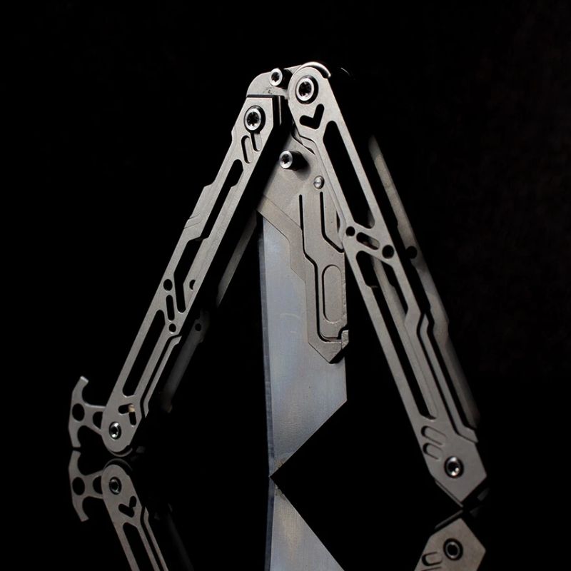 Titanium Balisong Trainer – Butterfly Knife Flipping EDC Training Utility
