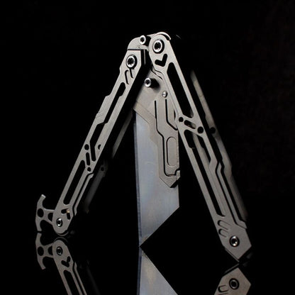Titanium Balisong Trainer – Butterfly Knife Flipping EDC Training Utility