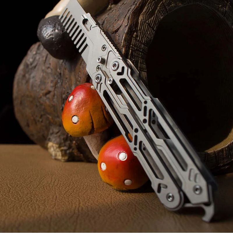 Titanium Balisong Trainer – Butterfly Knife Flipping EDC Training Utility