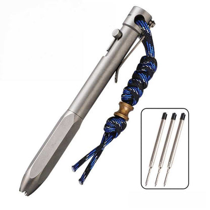 Titanium Bolt Action Tactical Pen – Heavy-Duty EDC Writing & Self-Defense Tool