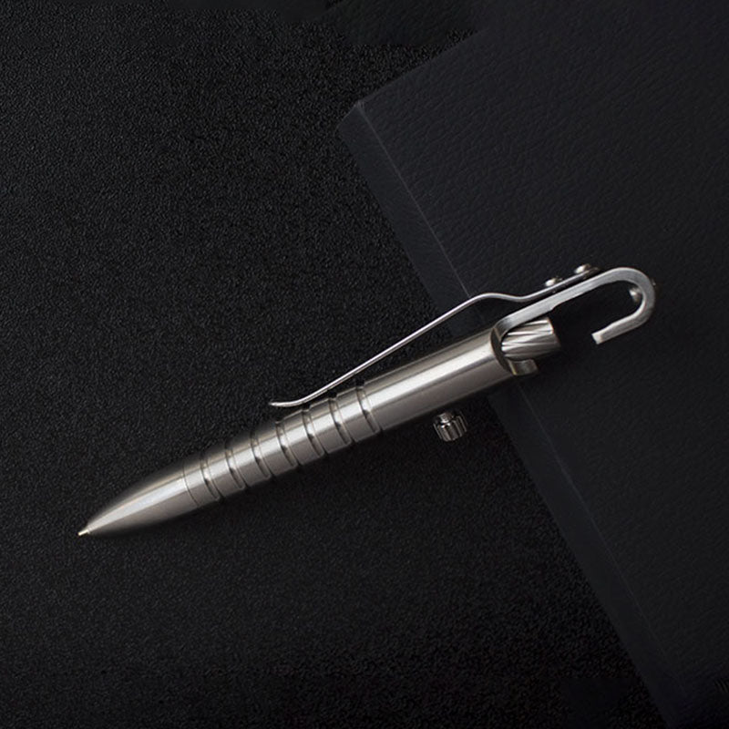 Titanium Bolt Action Tactical Pen – Ultimate GR5 with Waterproof EDC with Secure Hook
