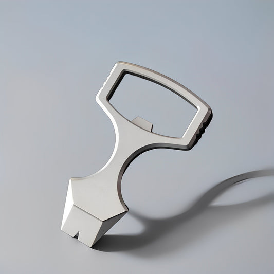Titanium Bottle Opener Knuckles – TC4 Alloy Multi-Tool Ring with Self Defense Spike