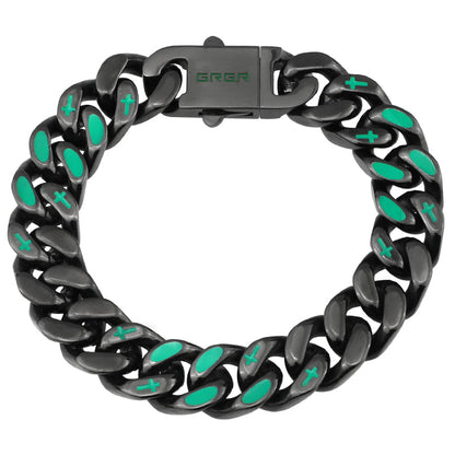 Titanium Bracelet – VortexLink Cuban with Dual-Sided Steel with Reversible Design