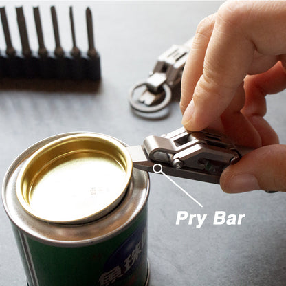 Titanium EDC Keychain Tool – K-Smart 1.0 Multi with 11-in-1 with Quick-Release Mechanism
