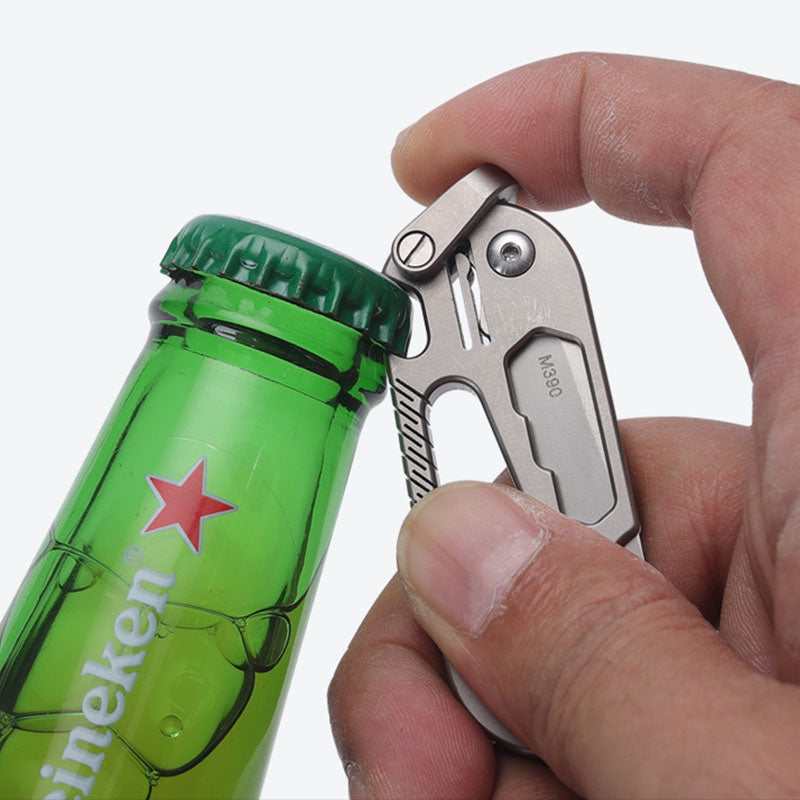 Titanium EDC Knife – EdgeKey Multi-Function Keychain with M390 or 8Cr13MoV Steel