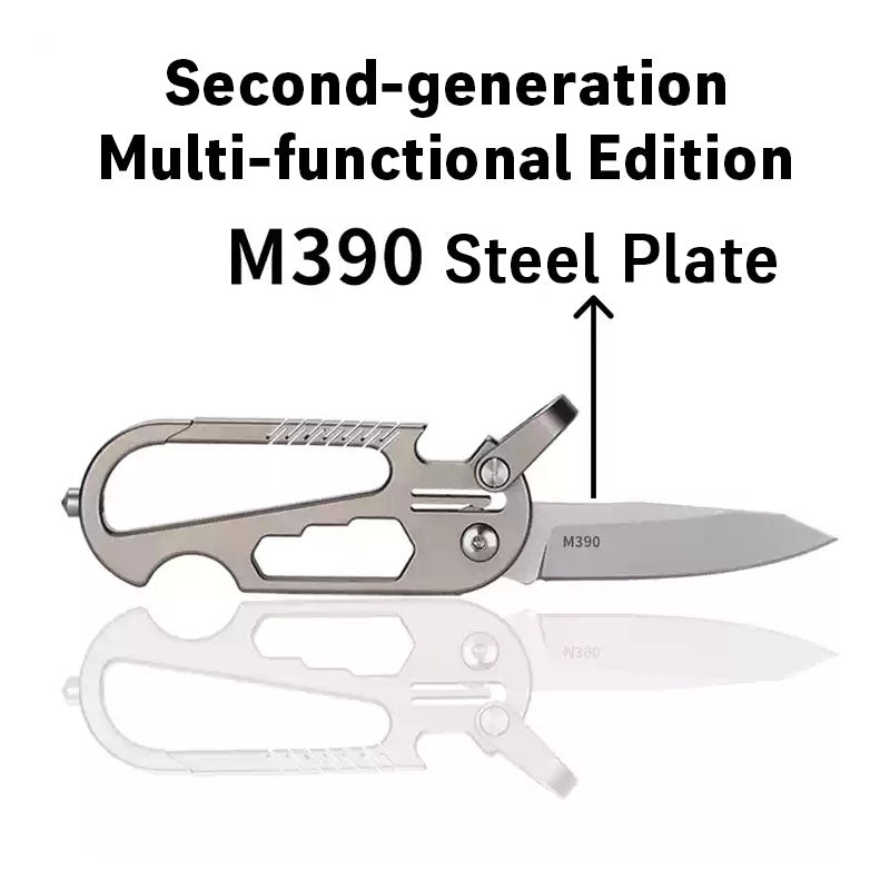 Titanium EDC Knife – EdgeKey Multi-Function Keychain with M390 or 8Cr13MoV Steel