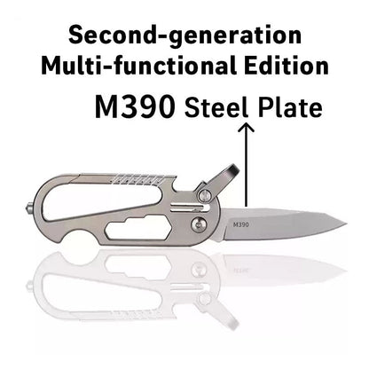 Titanium EDC Knife – EdgeKey Multi-Function Keychain with M390 or 8Cr13MoV Steel