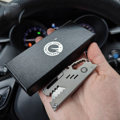 Titanium EDC Knife – Wasp-Sting Tactical with TC4 Quick-Change Blade with Multi-Tool
