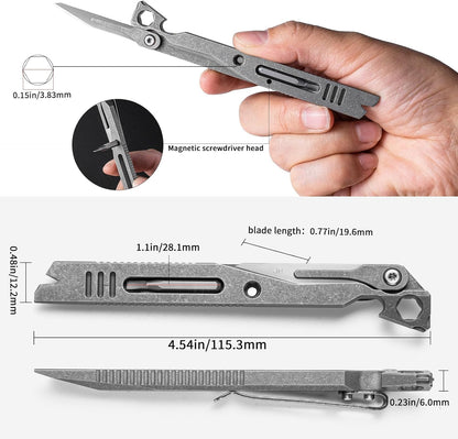 Titanium EDC Pry Bar – IronClad 9-in-1 Pocket with Aerospace-Grade Multi-Tool