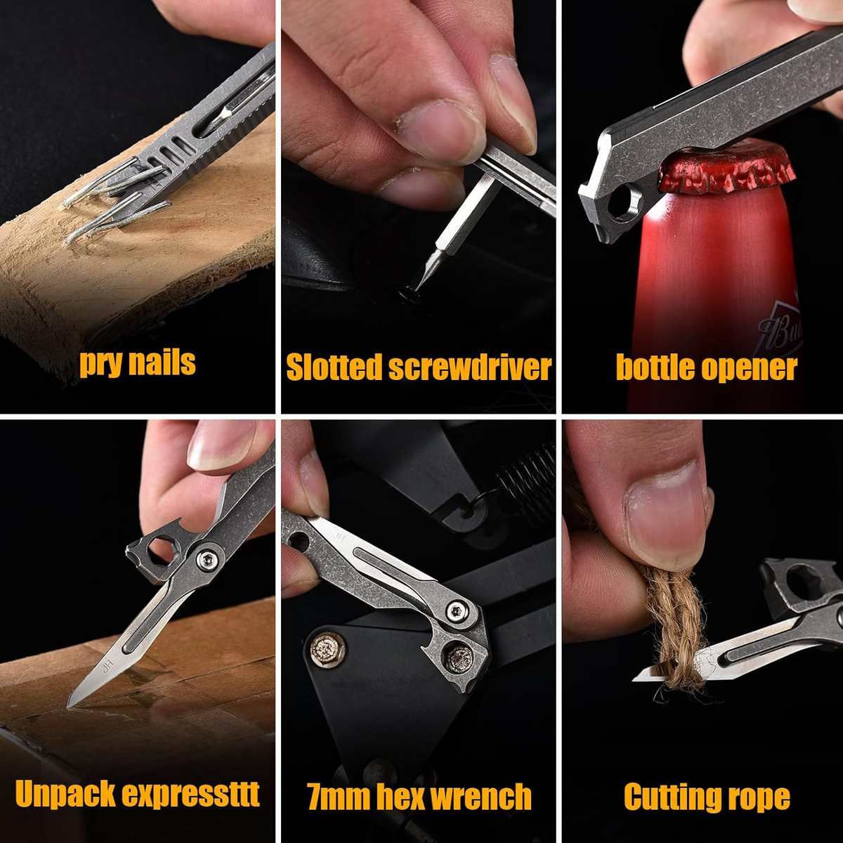 Titanium EDC Pry Bar – IronClad 9-in-1 Pocket with Aerospace-Grade Multi-Tool