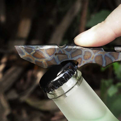 Titanium EDC Pry Bar – Mini with Multi-Function Tool Bottle Opener & Self-Defense Carry