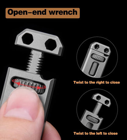 Titanium EDC Pry Bar – The Alix Multi-Tool with 4-in-1 Tool for Desk Breaks, Collecting
