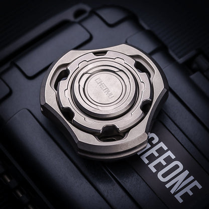 Titanium Fidget Spinner – Compound Gyro with Multi-Axis Linkage Modular EDC Stress Relief