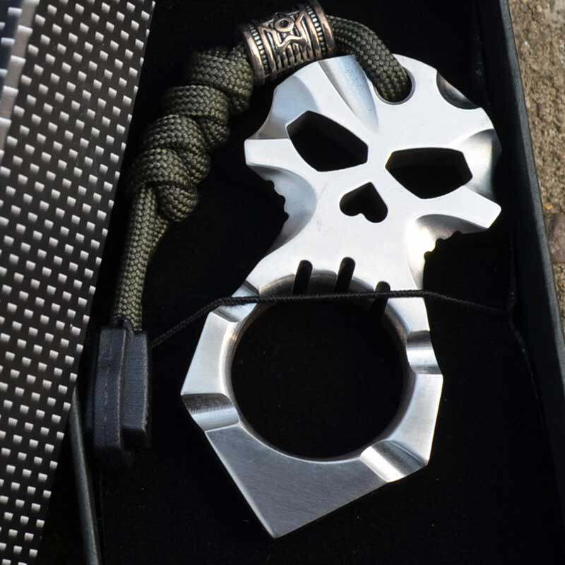 Titanium Skull Four-Finger Weight – Aerospace Grade Alloy Lightweight EDC Collectible 40g 8038