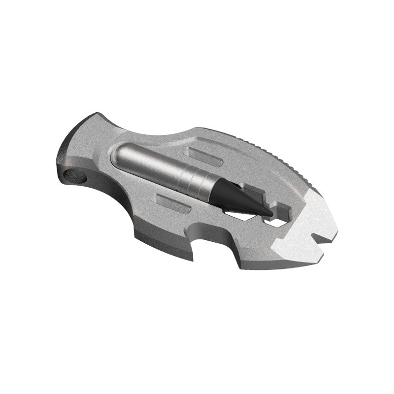Titanium Pendant – Flounder 1.0 EDC with Multi-Tool with Pen & Firestarter