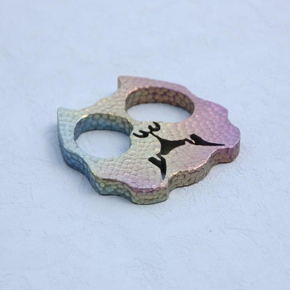 Titanium Two Finger Knuckles – Meteor Crater Oxidized Firing Ultra Light