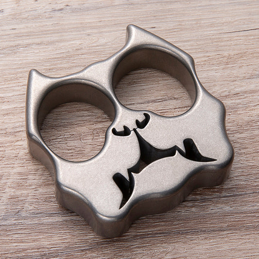 Titanium Two Finger Knuckles – TC4 Pit Bull Ultra-Thick with Stonewash 15mm Lightweight