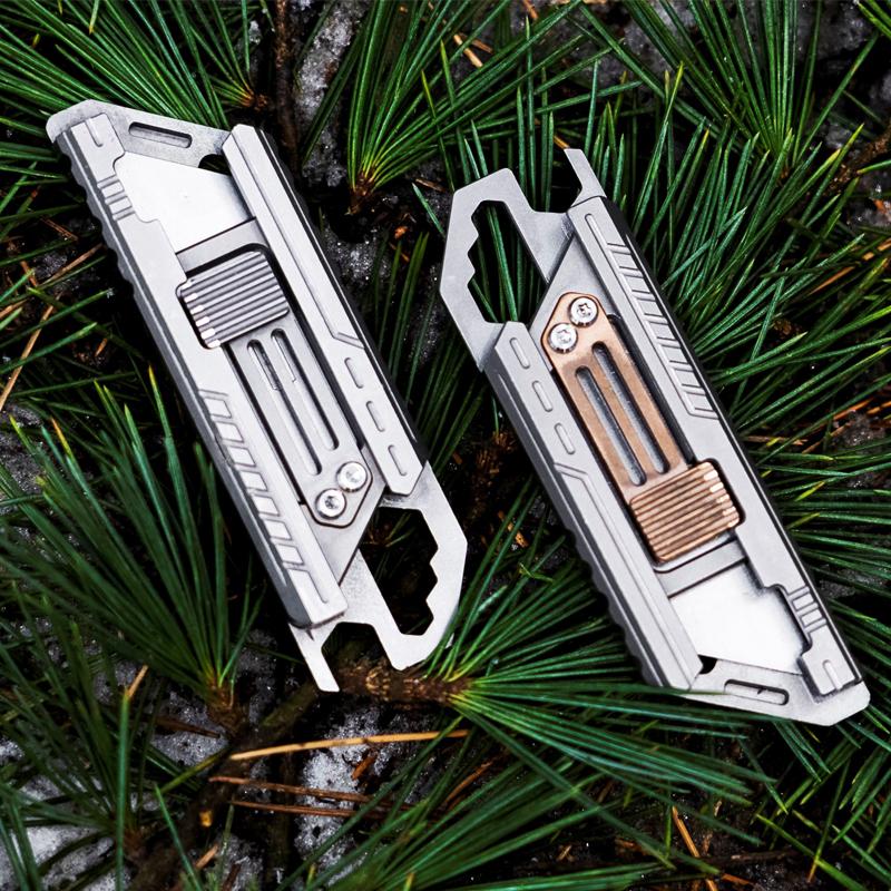 Titanium Utility Knife – SliceCard with Credit Card Size 9-in-1 EDC Multitool