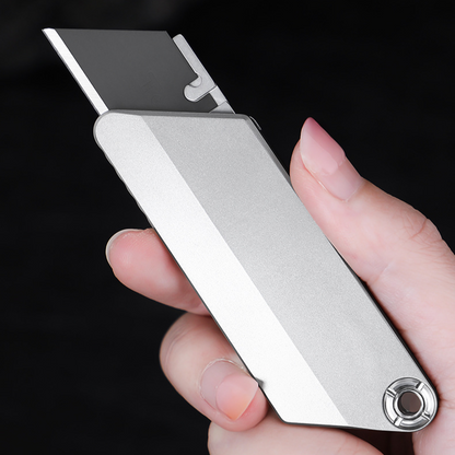 Titanium Utility Knife – TiFlex TC4 EDC with One-Handed Quick-Change Blade