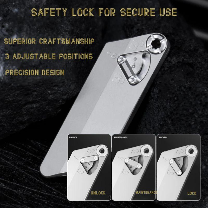 Titanium Utility Knife – TiFlex TC4 EDC with One-Handed Quick-Change Blade