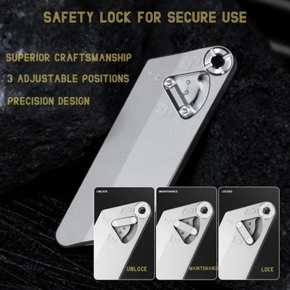 Titanium Utility Knife – TiFlex TC4 EDC with One-Handed Quick-Change Blade