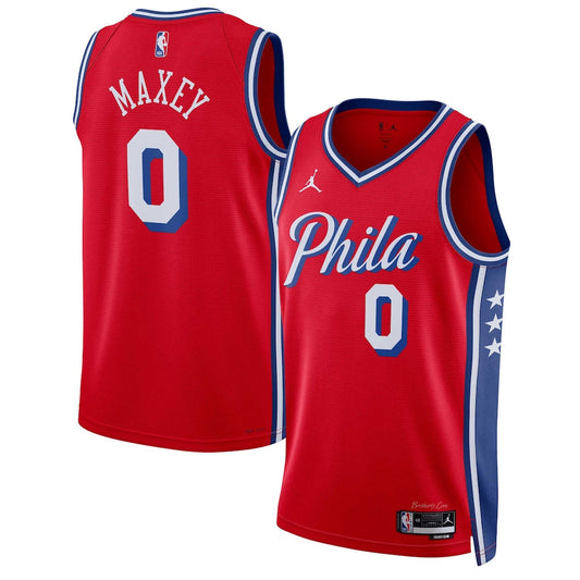 Tyrese Maxey Philadelphia 76ers Unisex Jersey - Statement Edition - Red