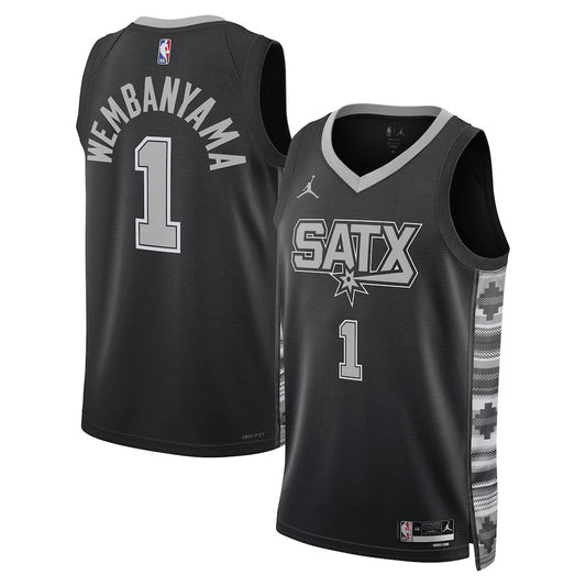 Victor Wembanyama San Antonio Spurs Unisex Jersey - Statement Edition - Black