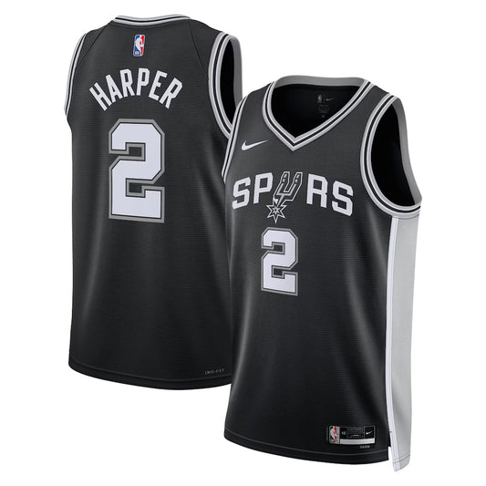 Dylan Harper San Antonio Spurs Unisex 2025 NBA Draft First Round Pick Jersey - Icon Edition - Black