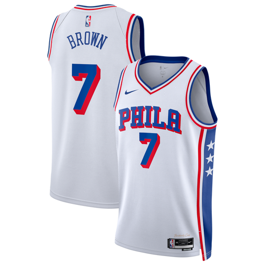 Jaylen Brown Philadelphia 76ers Unisex Jersey - Association Edition - White