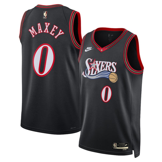 Tyrese Maxey Philadelphia 76ers Unisex Jersey - Classic Edition - Black