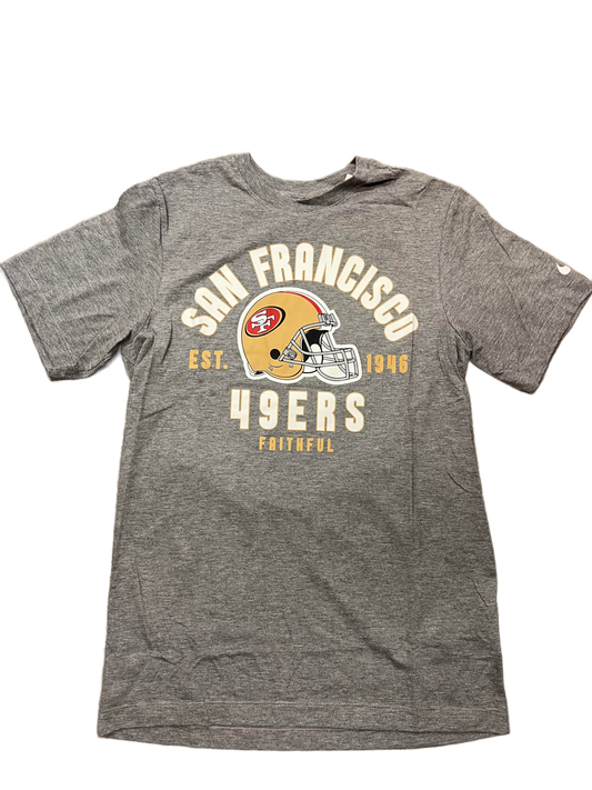 Nike Men's San Francisco 49ers Helmet T-Shirt-grey