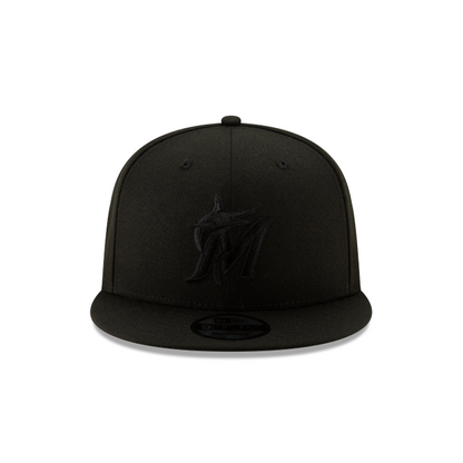 New Era Miami Marlins Basic 9FIFTY Snapback-Black on Black