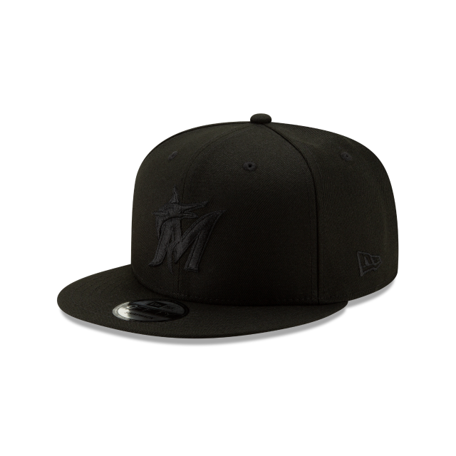 New Era Miami Marlins Basic 9FIFTY Snapback-Black on Black