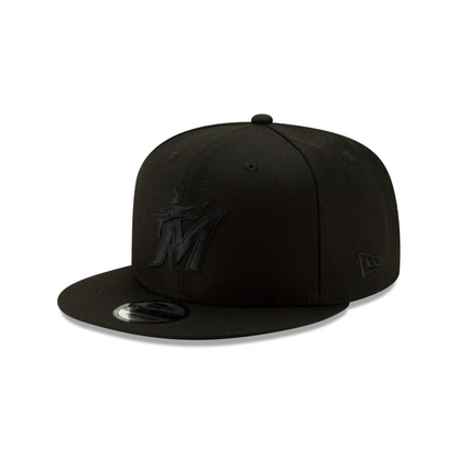 New Era Miami Marlins Basic 9FIFTY Snapback-Black on Black