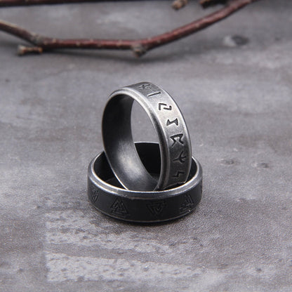 Valknut Ring – Norse with Viking Symbol 2-Piece Set for Alternative Styling, Collecting